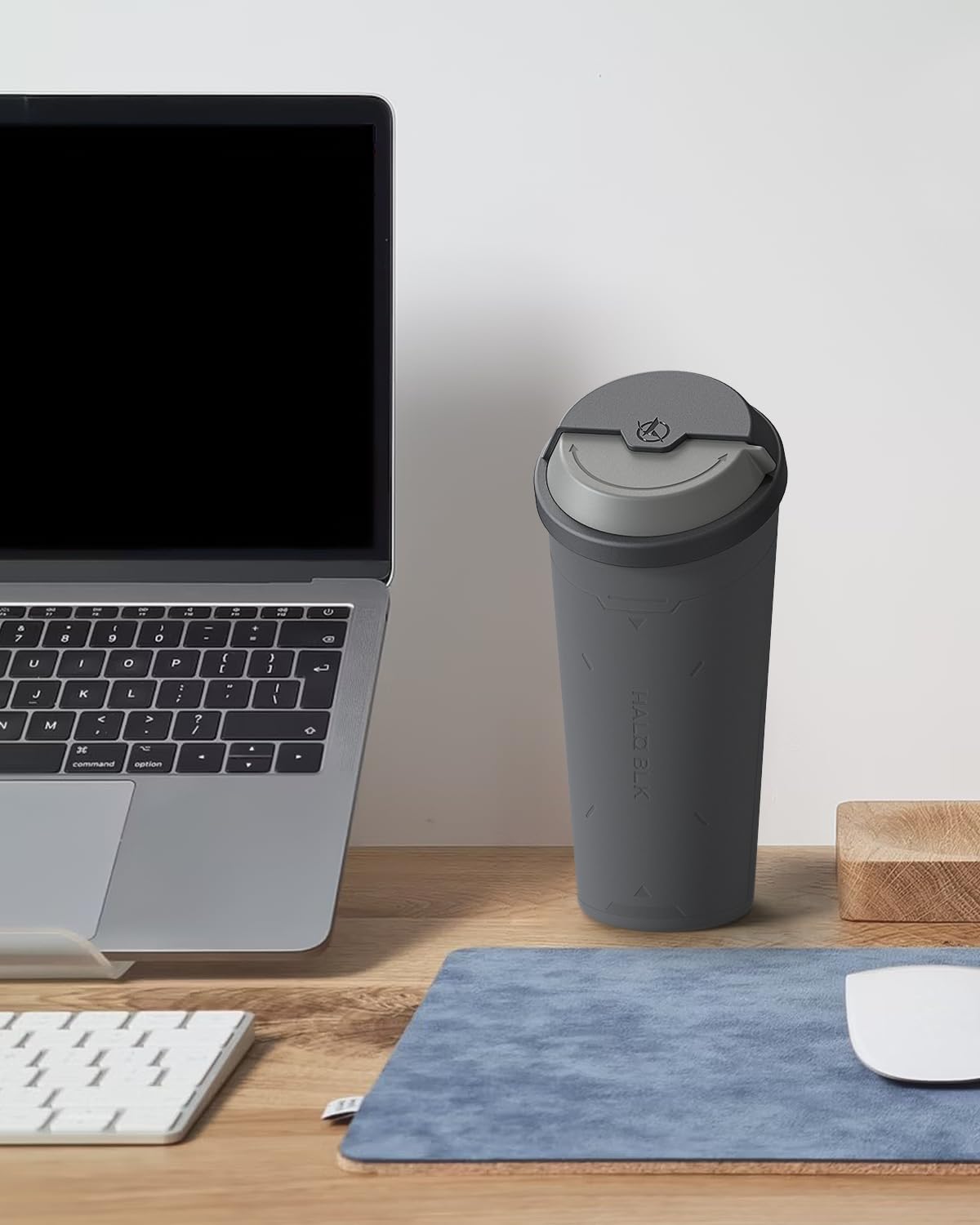 HALO BLK Cubo de basura Space Exploration Edition con tapa giratoria de 180 para Tesla Model 3YS, viene con 15 bolsas de basura biodegradables,
