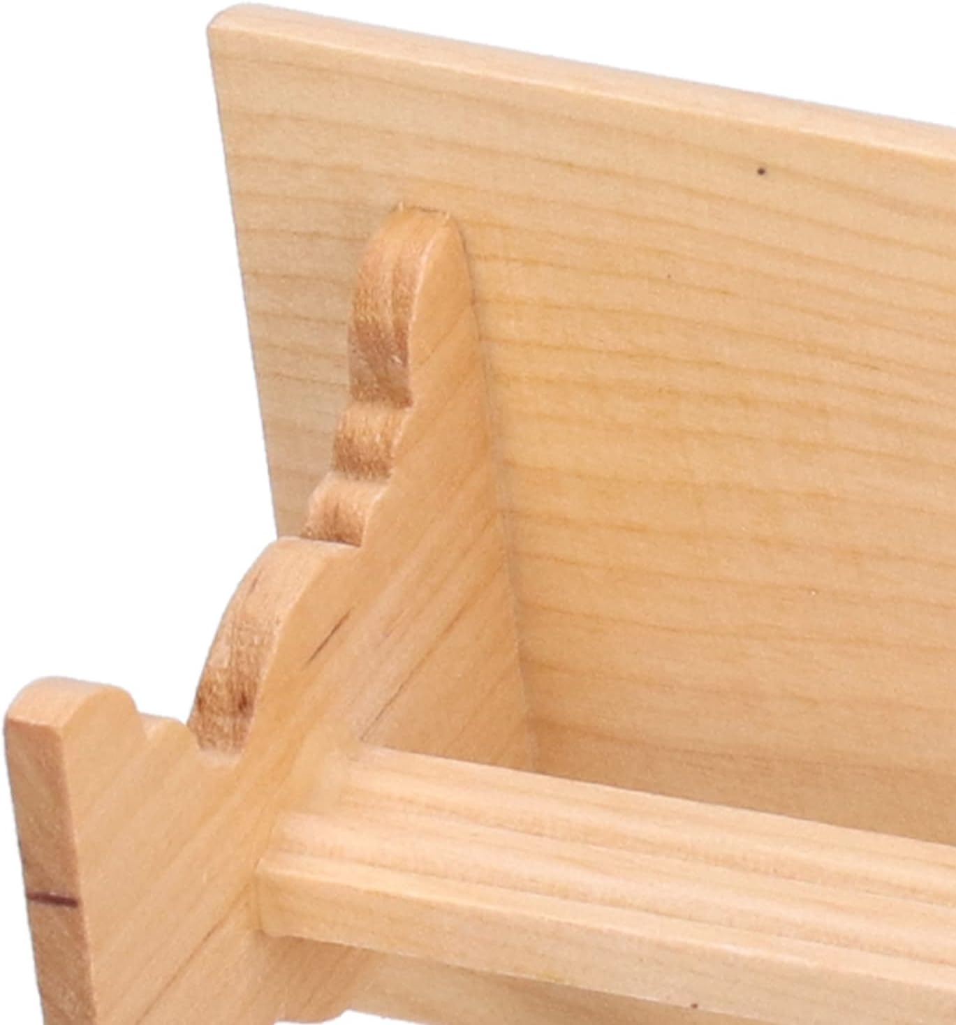 Mesa de madera para casa de muñecas, casa de muñecas 112, modelo de muebles de color de troncos, banco de mesa largo para restaurante (color madera)
