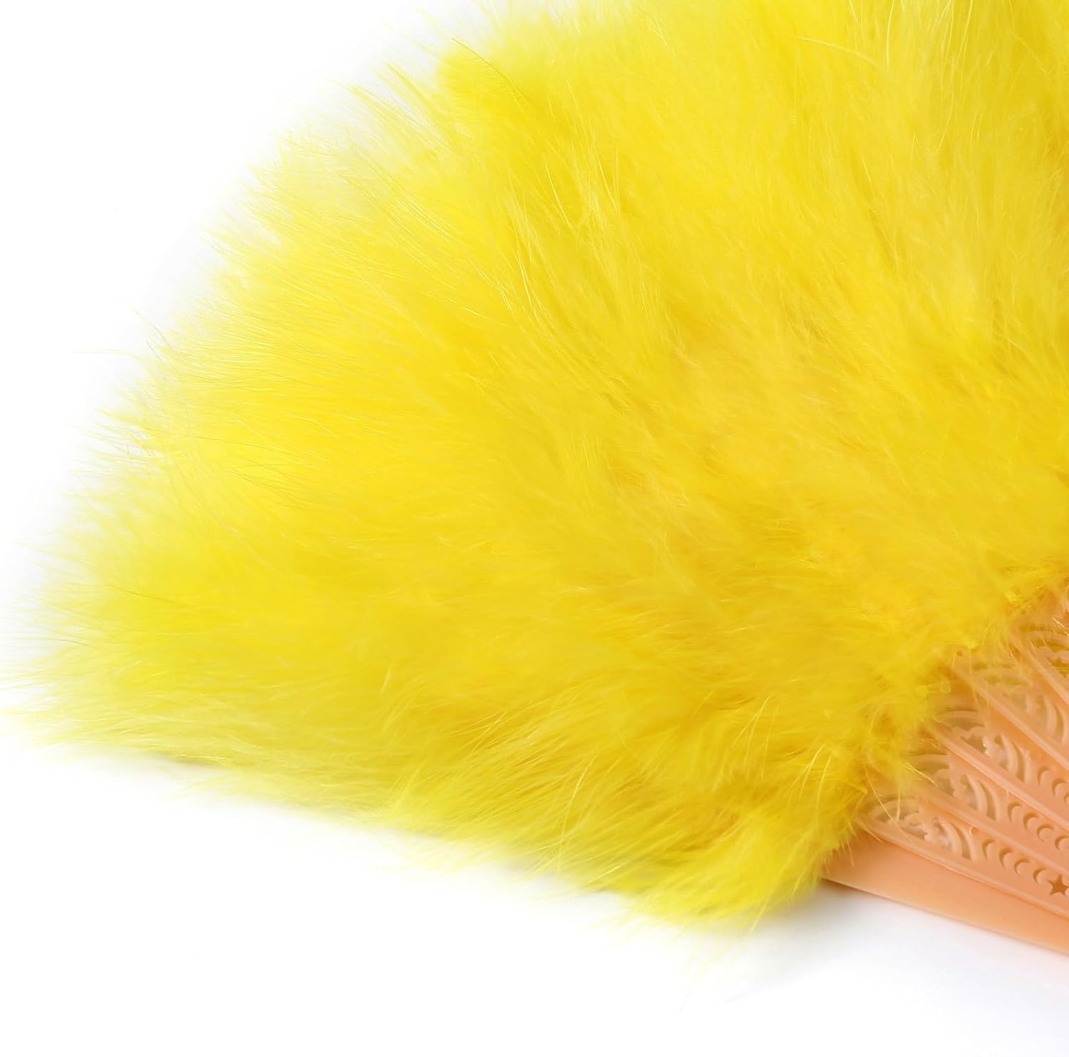 Abanico plegable de plumas vintage de los años 20 con diseño de marabú, ventilador de mano, para fiesta de disfraces, espectáculos de baile y