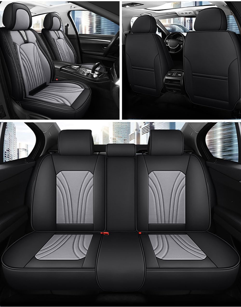 Fundas de asiento de automóvil para Toyota Matrix 2003-2013, impermeables, de piel sintética, compatibles con bolsas de aire, funda protectora de
