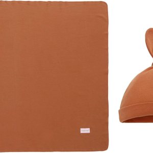 Miracle Baby Juego de manta y gorro para recién nacido, suave y elástica para bebés, niños y niñas, L 47 x 47 pulgadas (naranja) Miracle Baby Juego de manta y gorro para recién nacido, suave y elástica para bebés, niños y niñas, L 47 x 47 pulgadas (naranja)
