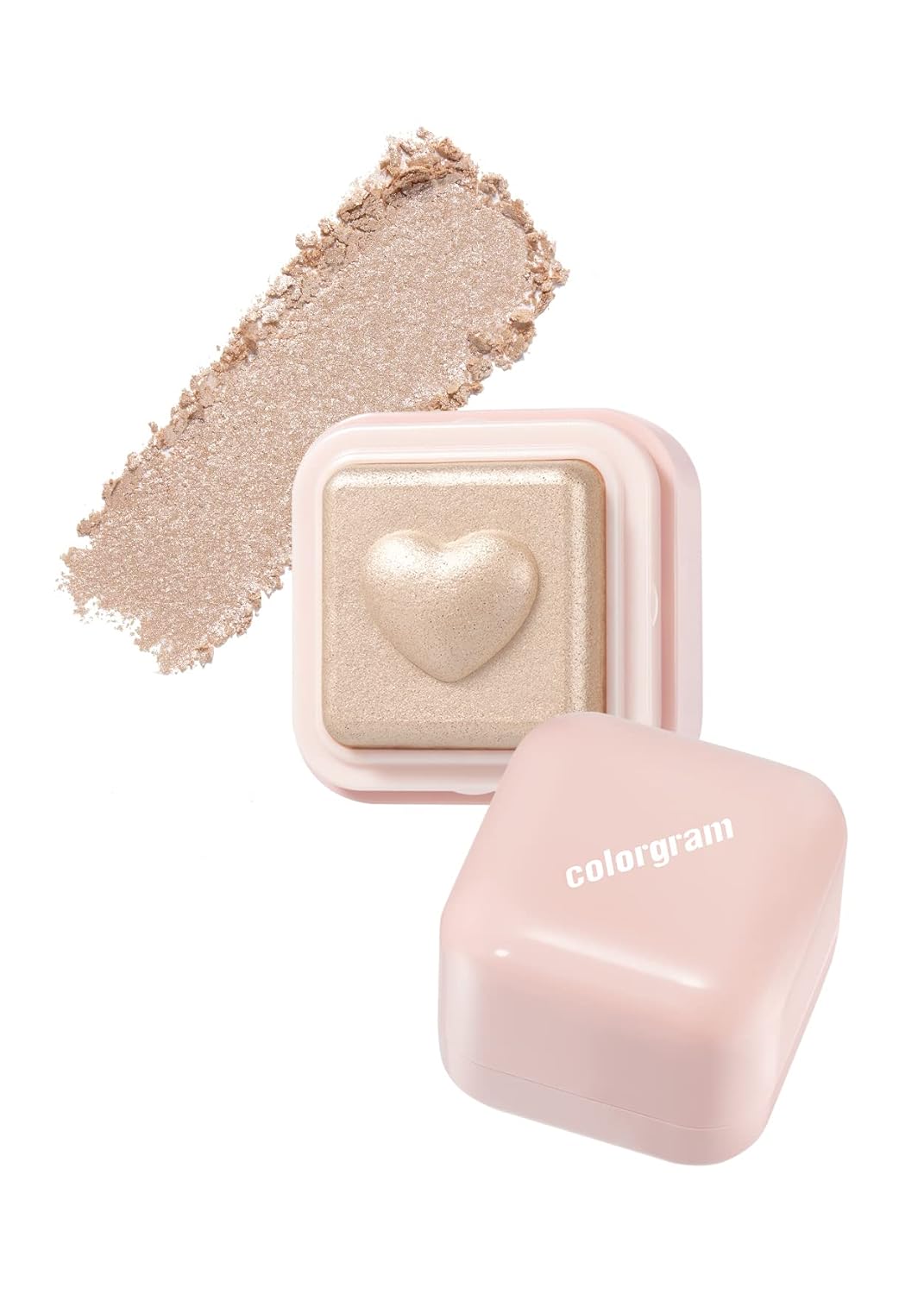 COLORGRAM Milk Bling Heartlighter 01 Peach Heart  Resaltador cremoso versátil sedoso con acabado brillante, brillo suave y natural, perfecto para