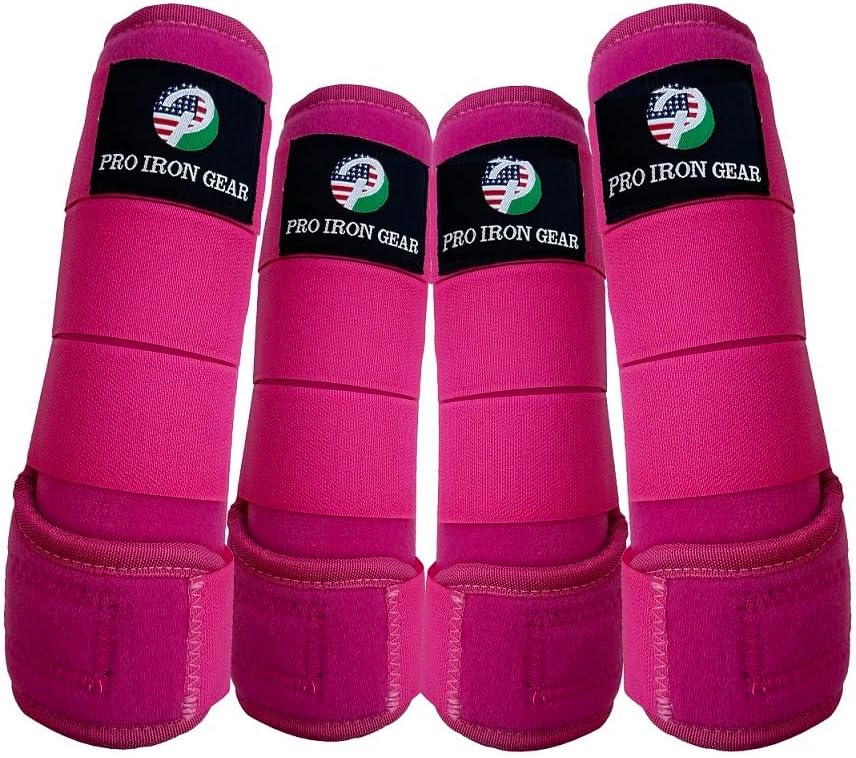 Botas de cepillado de medicina para caballos Juego de 2 y juego de 4 en 14 colores