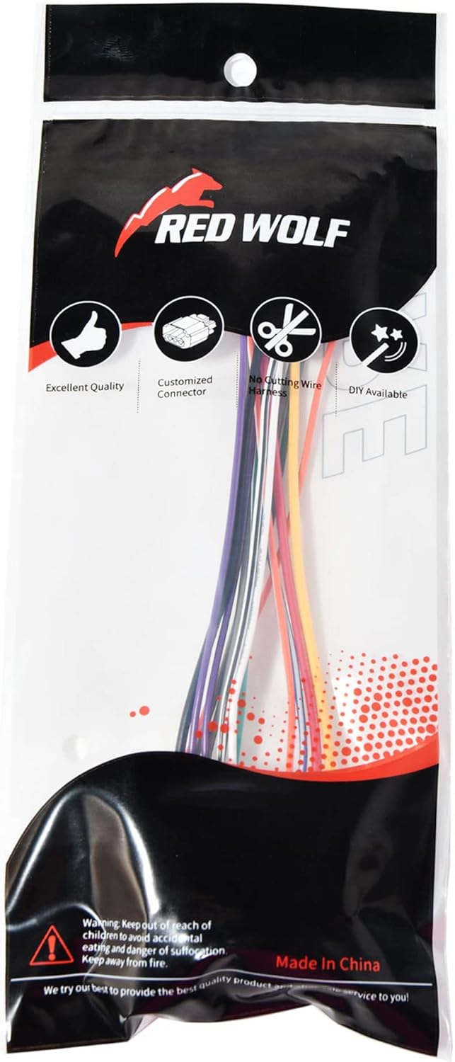 RED WOLF Adaptador de conector hembra de arnés de cableado inverso para radio de automóvil, reemplazo de cable OEM de fábrica, compatible con Honda