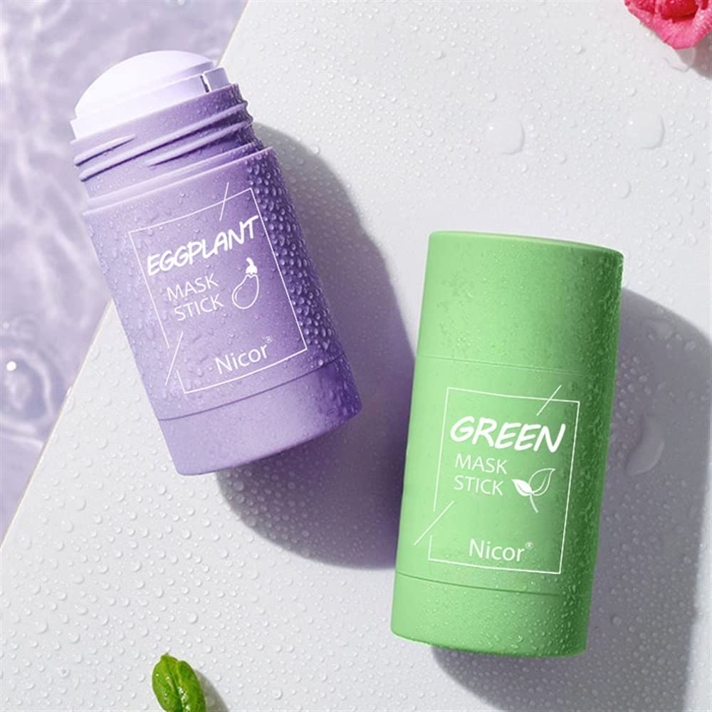 Máscara de té verde, máscara removedor de puntos negros, máscara de arcilla purificadora de té verde, hidratante y control de aceite, limpiador