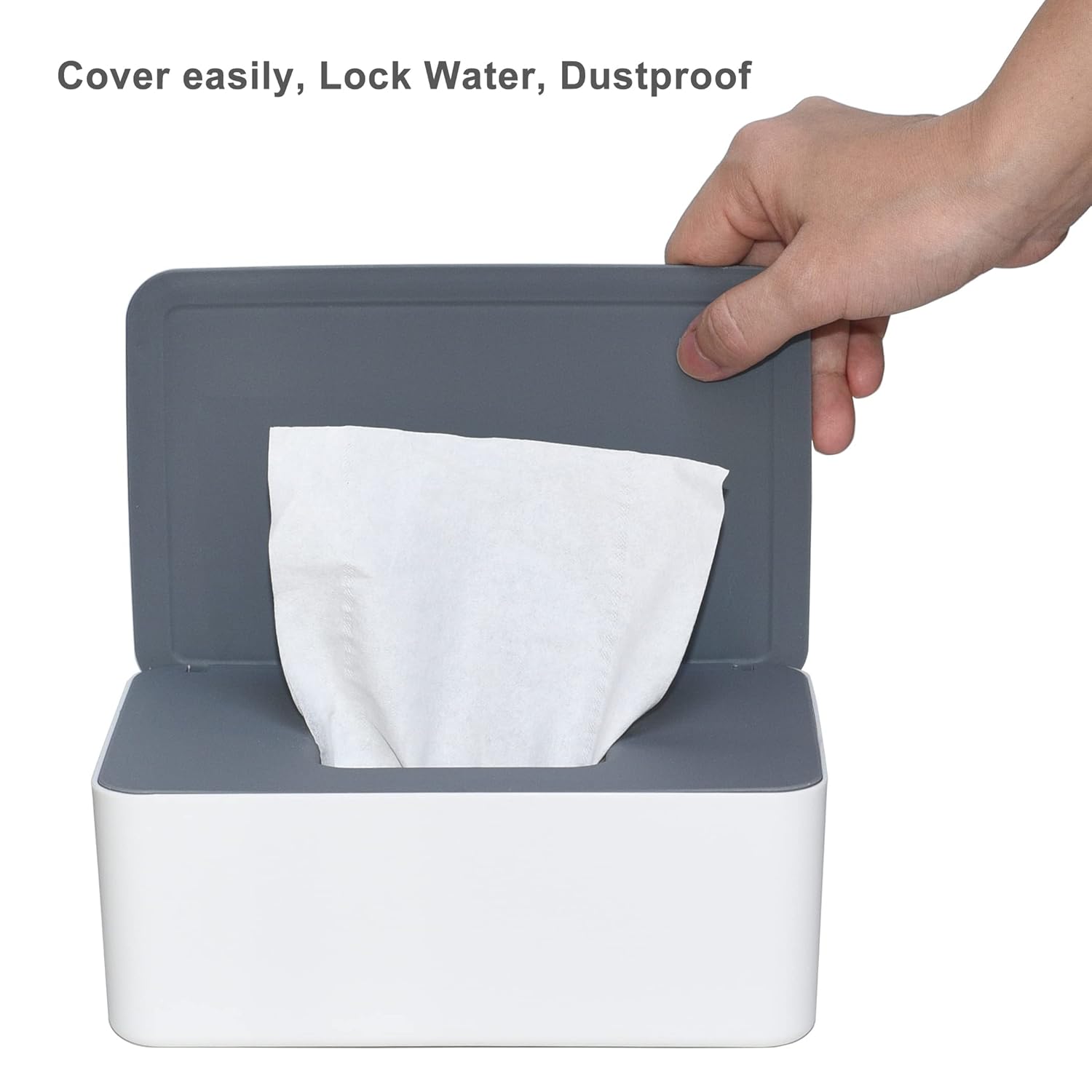 Dispensador de toallitas para pañales, caja de almacenamiento de pañuelos, soporte dispensador de toallitas húmedas con tapa para el hogar, oficina,