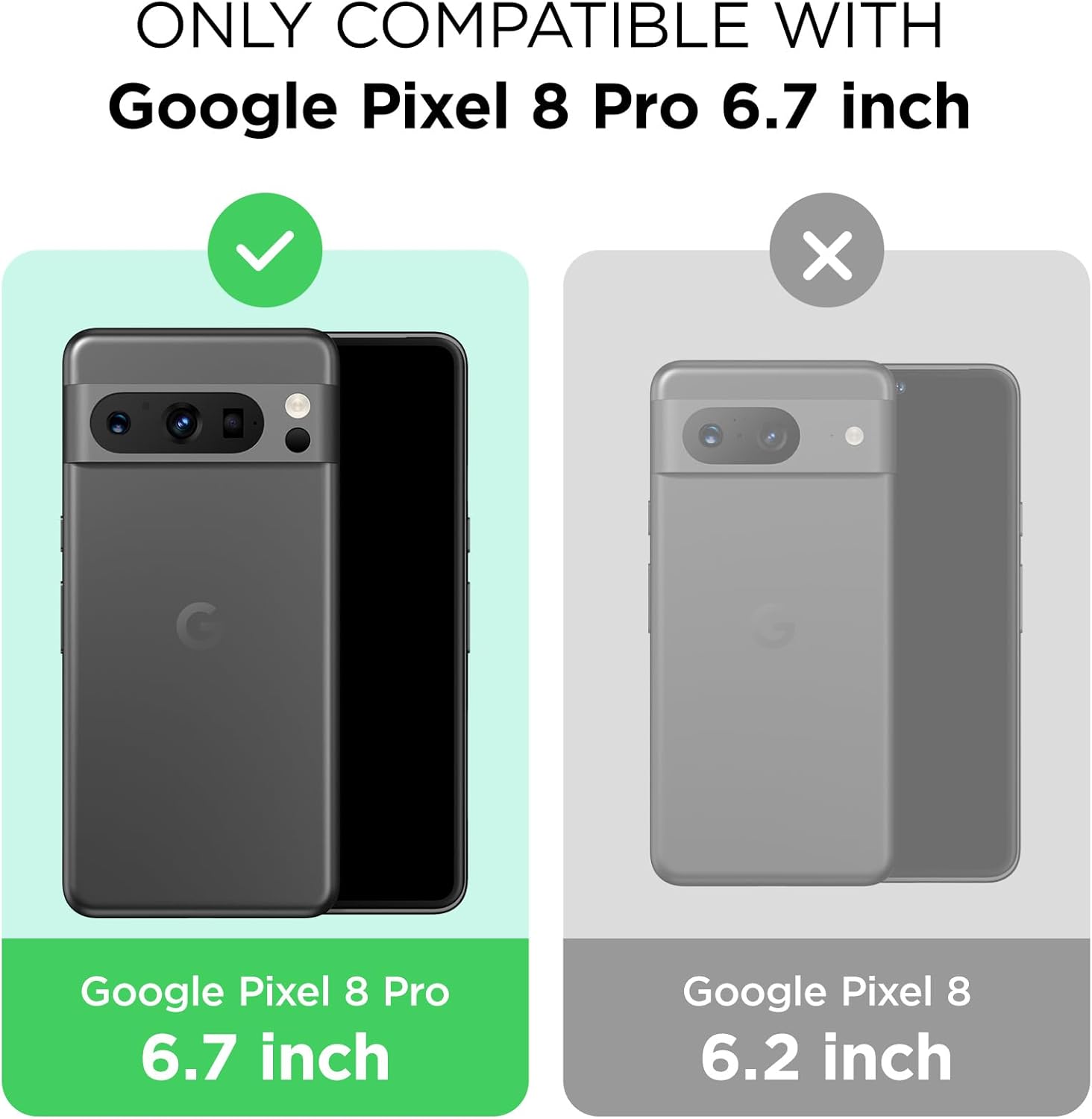 Compatible con Pixel 8 Pro, funda de silicona líquida, funda protectora de cuerpo completo a prueba de golpes, forro de microfibra suave, funda