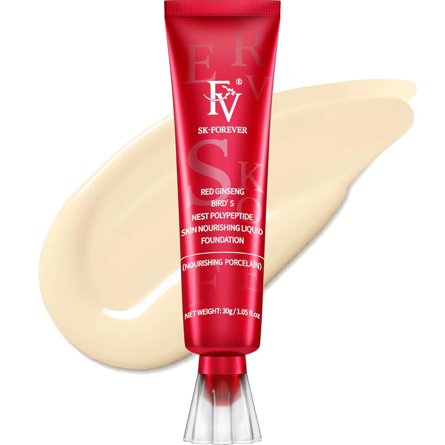 FV Base líquida impermeable, acabado húmedo, de larga duración, ligera, cobertura media, maquillaje facial para piel normal y seca, libre de