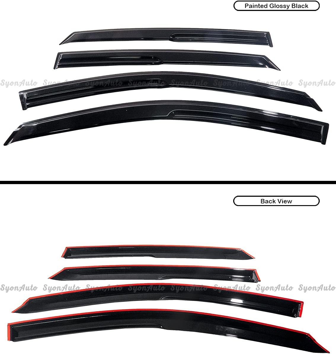 Se adapta a Lexus 2014-2020 es 200t 300 JDM Mugen Style Visor de ventana deflector de protección de lluvia
