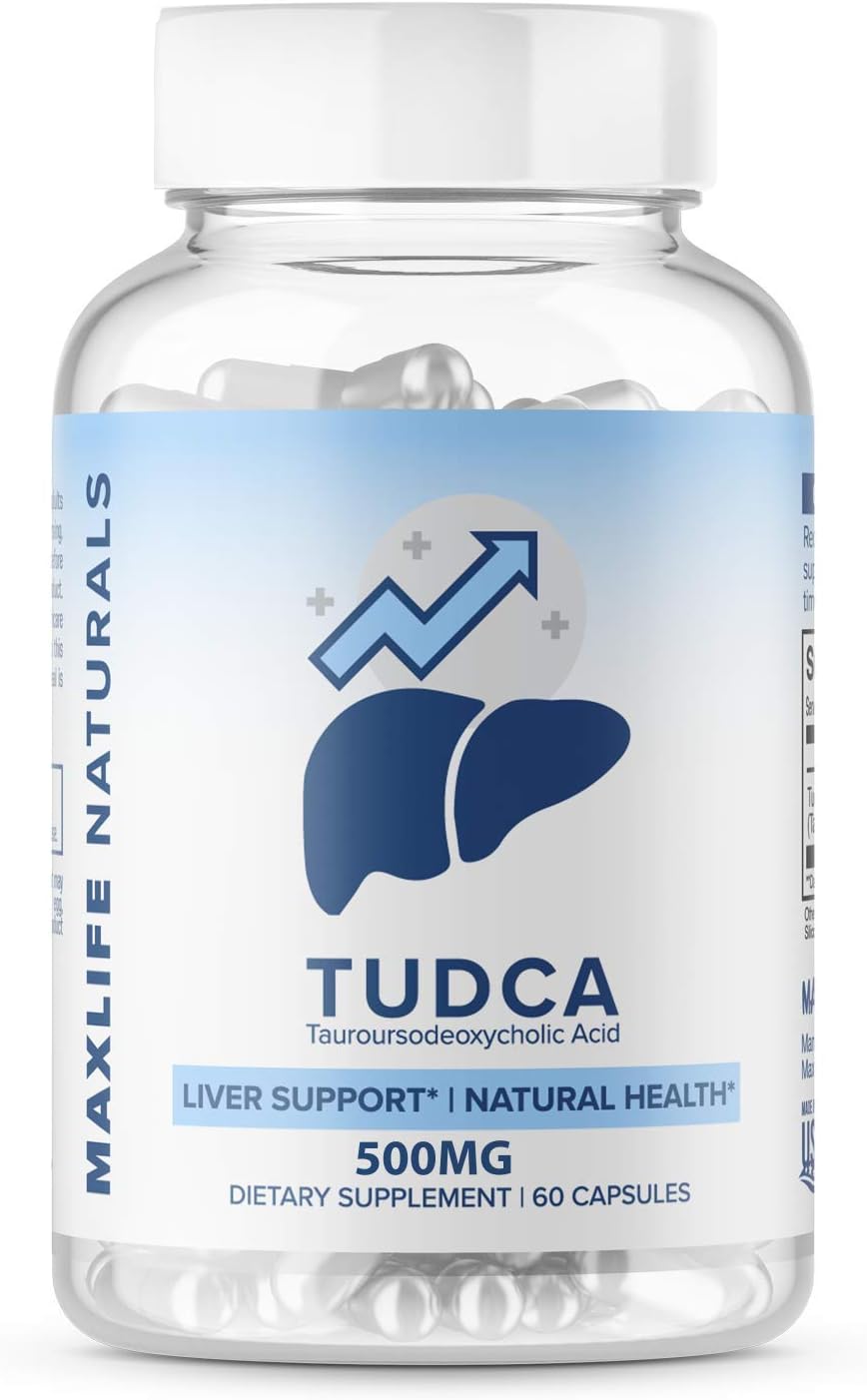 Tudca Suplemento de apoyo hepático de Tudca 500 mg 180 porciones de limpieza hepática Ayuda de rescate hepático Sales biliares  Sal de bilis de