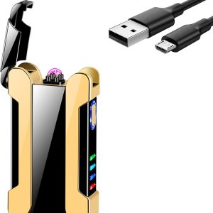 YOZWOO Encendedor de plasma recargable por USB, encendedor eléctrico resistente al viento, sin llama, encendedor de doble arco, personalizable con YOZWOO Encendedor de plasma recargable por USB, encendedor eléctrico resistente al viento, sin llama, encendedor de doble arco, personalizable con