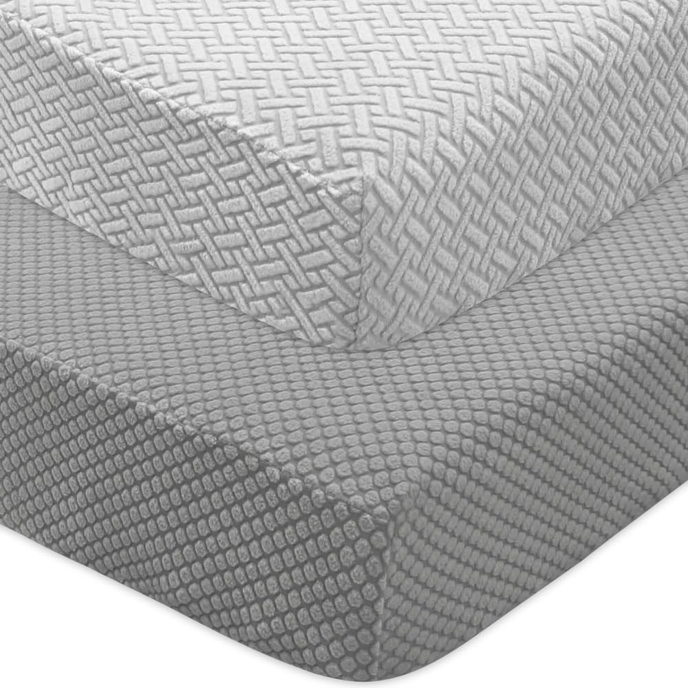 BlueSnail Funda de colchón suave y acogedora Pack n Play, protector de sábana bajera ajustable para Pack n Play, transpirable y 100% poliéster para