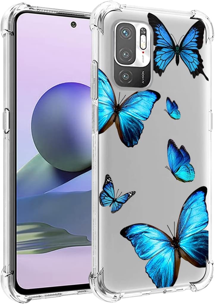 Funda para Redmi Note 10 5GPoco M3 ProRedmi Note 10T 5G M2103K19G Funda transparente para niñas y mujeres, TPU suave a prueba de golpes, funda