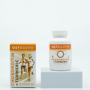 SYNTHRITIS Condroitina de calcio y cúrcuma orgánica, porciones de 28 días en 84 cápsulas, el costo de la porción de 3 cápsulas es de .43 SYNTHRITIS Condroitina de calcio y cúrcuma orgánica, porciones de 28 días en 84 cápsulas, el costo de la porción de 3 cápsulas es de .43