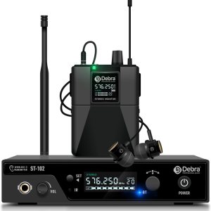 D Debra PRO ST-102 UHF – Sistema de monitor inalámbrico inalámbrico en oído, IEM inalámbrico con carrocerías y auriculares, transmisor y receptor de D Debra PRO ST-102 UHF – Sistema de monitor inalámbrico inalámbrico en oído, IEM inalámbrico con carrocerías y auriculares, transmisor y receptor de
