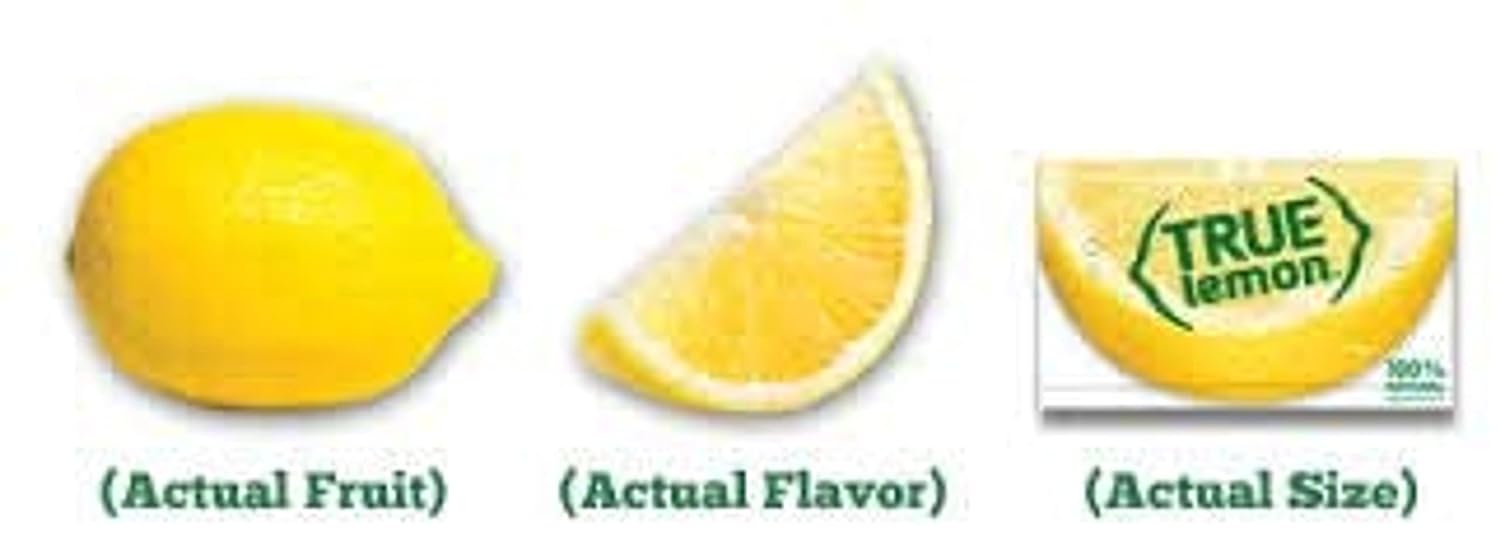 True Lemon – Limón cristalizado para agua y té, potenciador de agua en sobres de una sola porción, 32 unidades