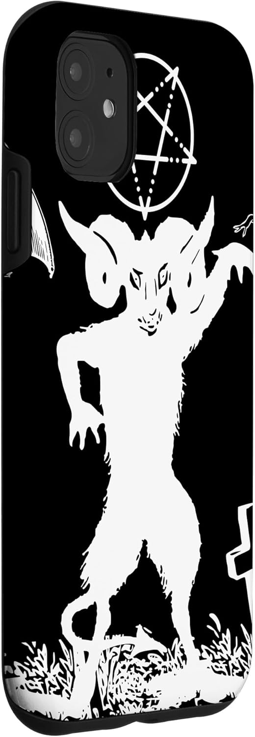 Funda oculta de fantasía oscura para iPhone 11 Baphomet