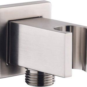 Keymark – Codo de suministro de pared con soporte de ducha de mano, conector de manguera de ducha cuadrado de latón de 12 pulgada, montaje en pared, Keymark – Codo de suministro de pared con soporte de ducha de mano, conector de manguera de ducha cuadrado de latón de 12 pulgada, montaje en pared,