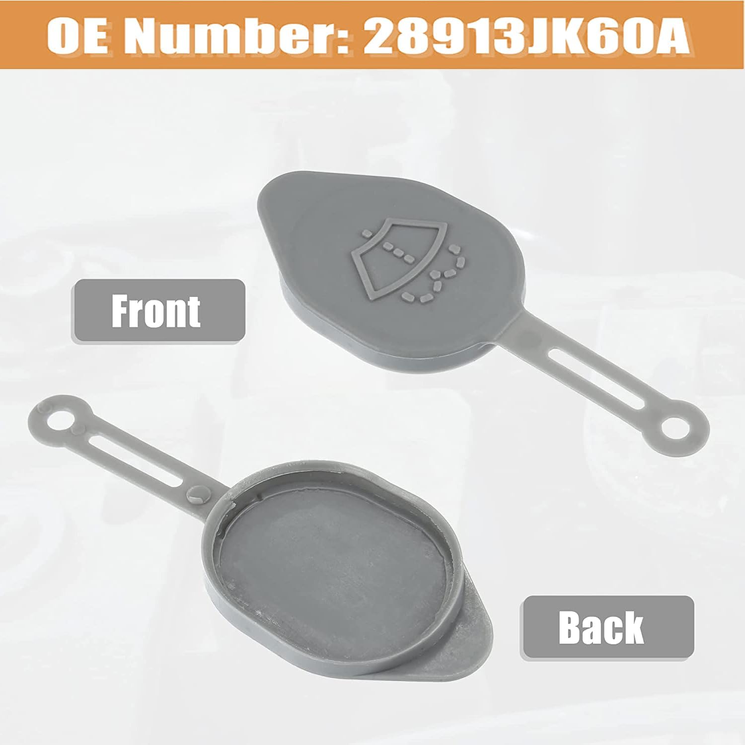 Unifizz Tapa de botella de depósito de líquido para limpiaparabrisas de automóvil, color gris, 2 piezas, cubierta de recuperación de refrigerante