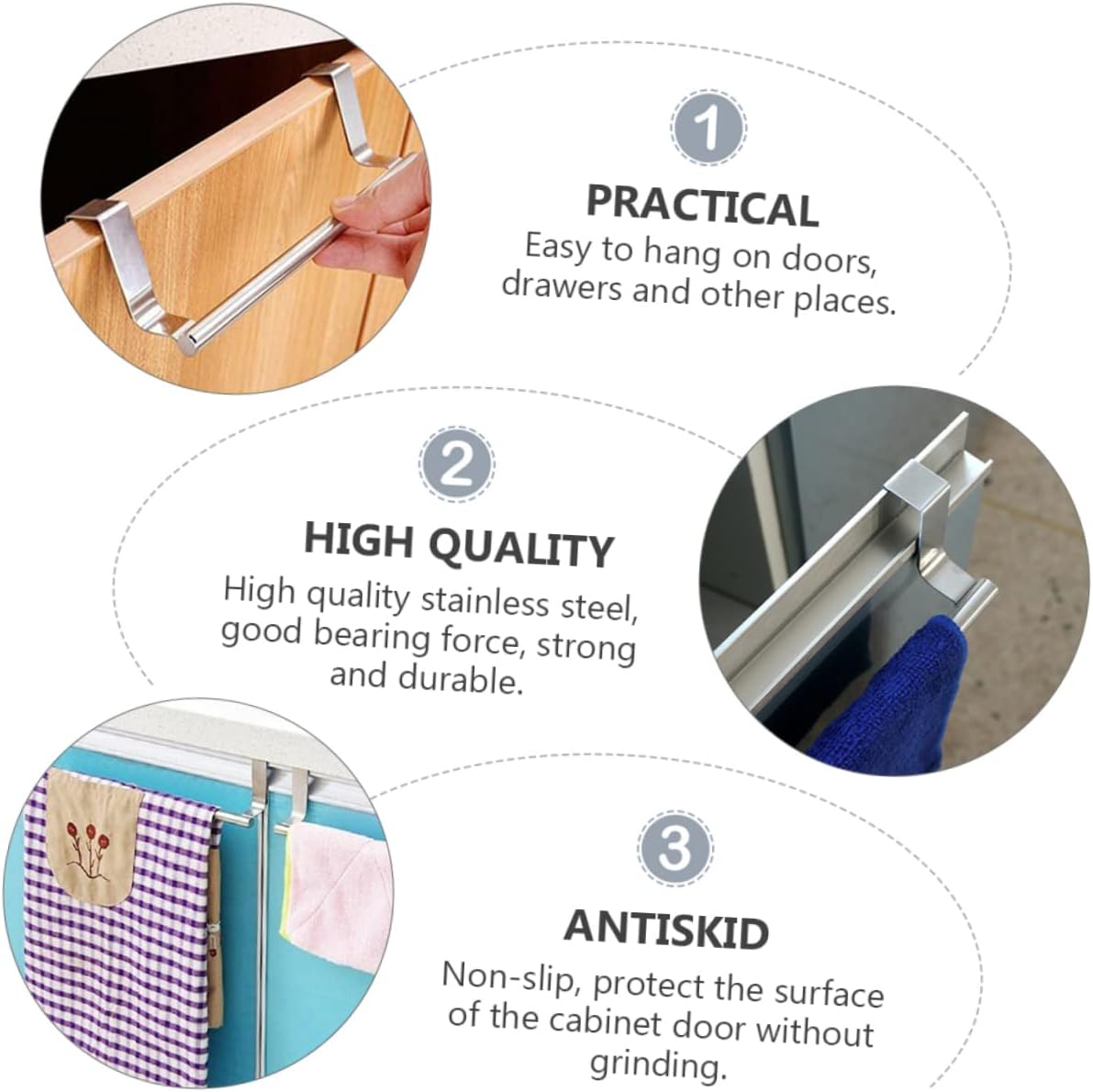 Zerodeko 1 gancho para puerta de armario, estante de almacenamiento de gabinete, ganchos de metal, estantes montados en la pared para almacenamiento