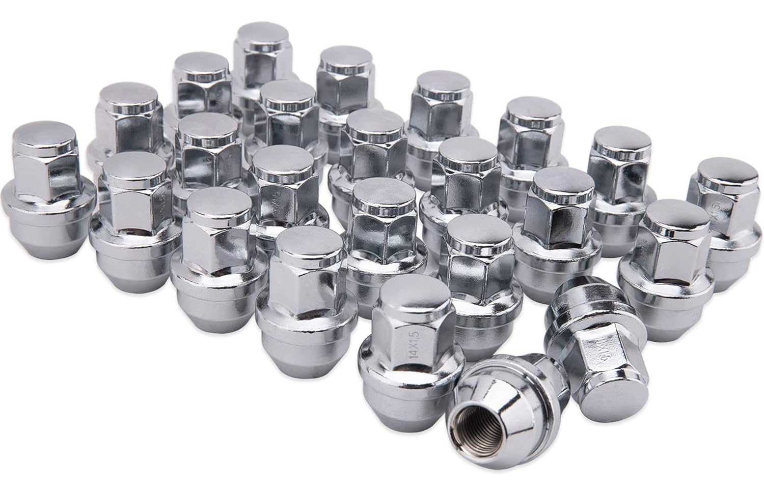 Tuercas de llanta F150 para Ford F-150 Expedition Lincoln Navigator Factory 2015-2020, tuercas grandes cromadas de una pieza de 0.551 x 0.059 in (24