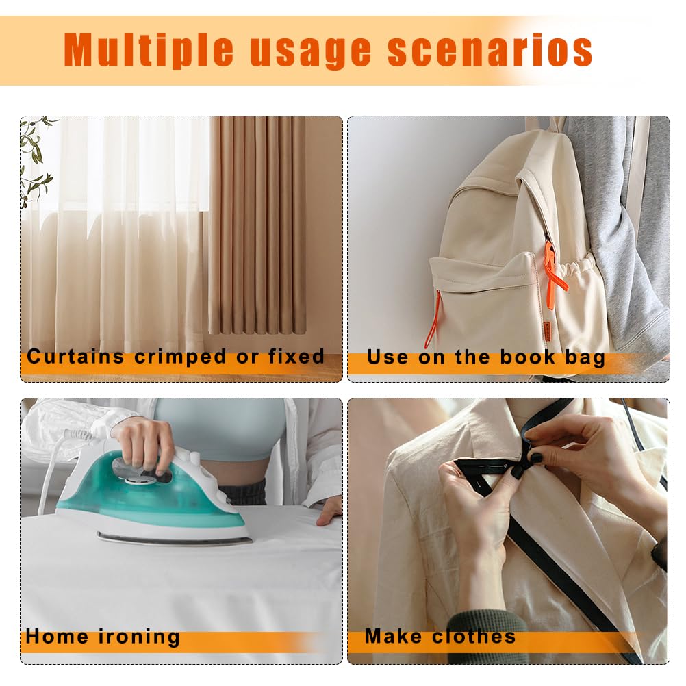 4 rollos de cinta de dobladillo para planchar, cinta adhesiva de 1 pulgada para dobladillo, cinta de fusión de tela para cortinas, ropa y proyectos