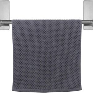 NearMoon toallero de barra autoadhesivo de acero inoxidable para baño, soporte para colgar toallas en la pared, estilo contemporáneo, sin NearMoon toallero de barra autoadhesivo de acero inoxidable para baño, soporte para colgar toallas en la pared, estilo contemporáneo, sin