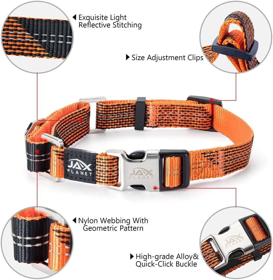 Collar de Martingala colorido para entrenamiento de perros, collar reflectante seguro y humano para entrenamiento sin tirones, caminar, anillo en D