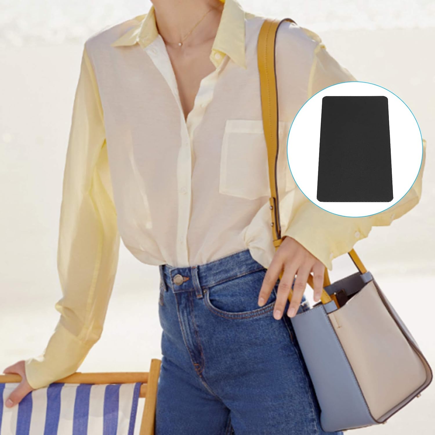 PH PandaHall Moldeador de base de bolso, 8 estilos de plástico negro rectángulocuadradoovalado para bolsas de bolsas para mantener la forma para