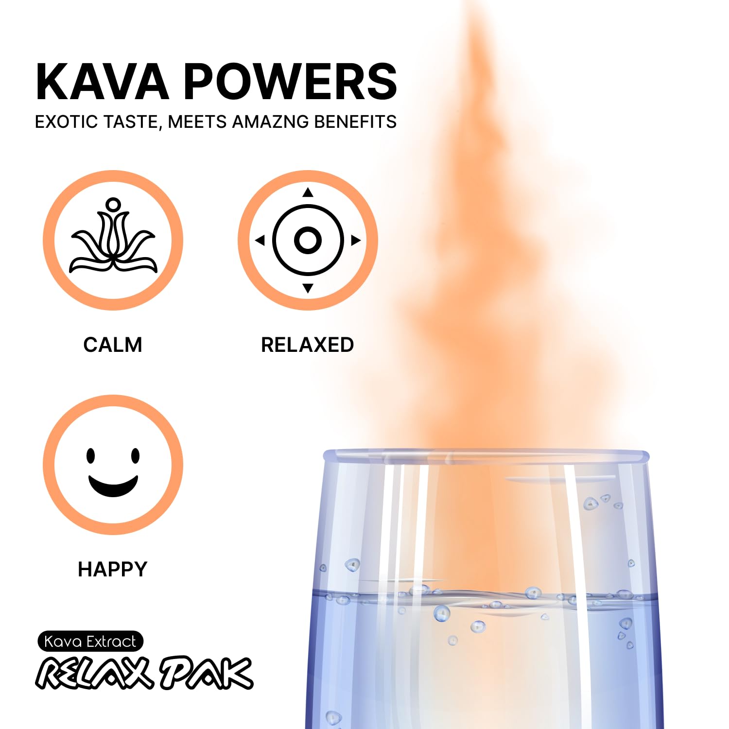 MITRA-9 Kava Powder RelaxPak – Paquetes de polvo de extracto de kava de naranja Dreamsicle  Potenciador del estado de ánimo  A base de plantas