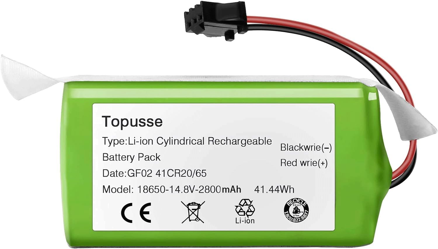 TOPUSSE Batería de repuesto Pa04 de iones de litio de 14.4 V 2800 mAh compatible con Ecovacs Deebot Vacuum N79 N79S DN622 y Eufy RoboVac 11S, 11S