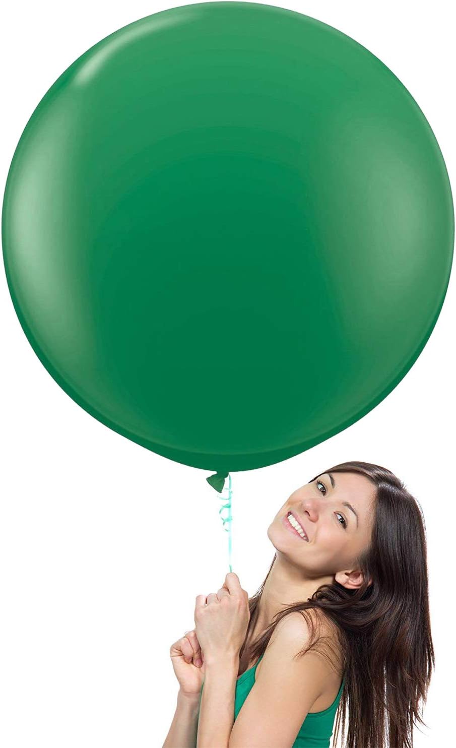 Globos de látex gigantes de 36 pulgadas para decoraciones de cumpleaños, bodas, fiestas, 6 globos redondos grandes verdes