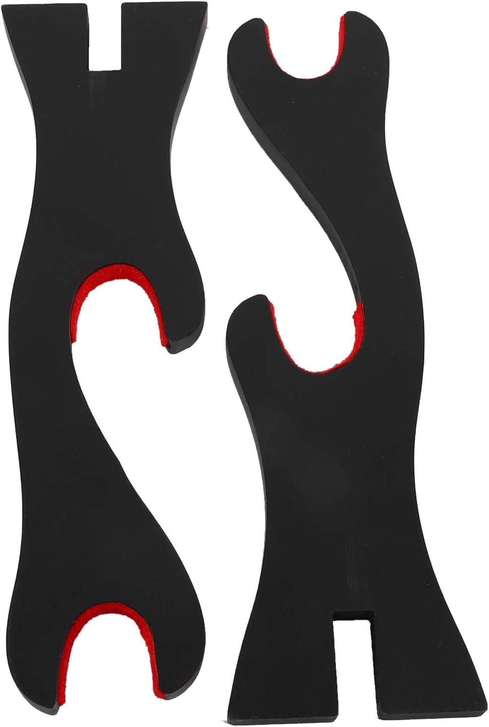 2 Tier Katana Sword Holder Black Bracket Hanger Red Cotton Display Stand