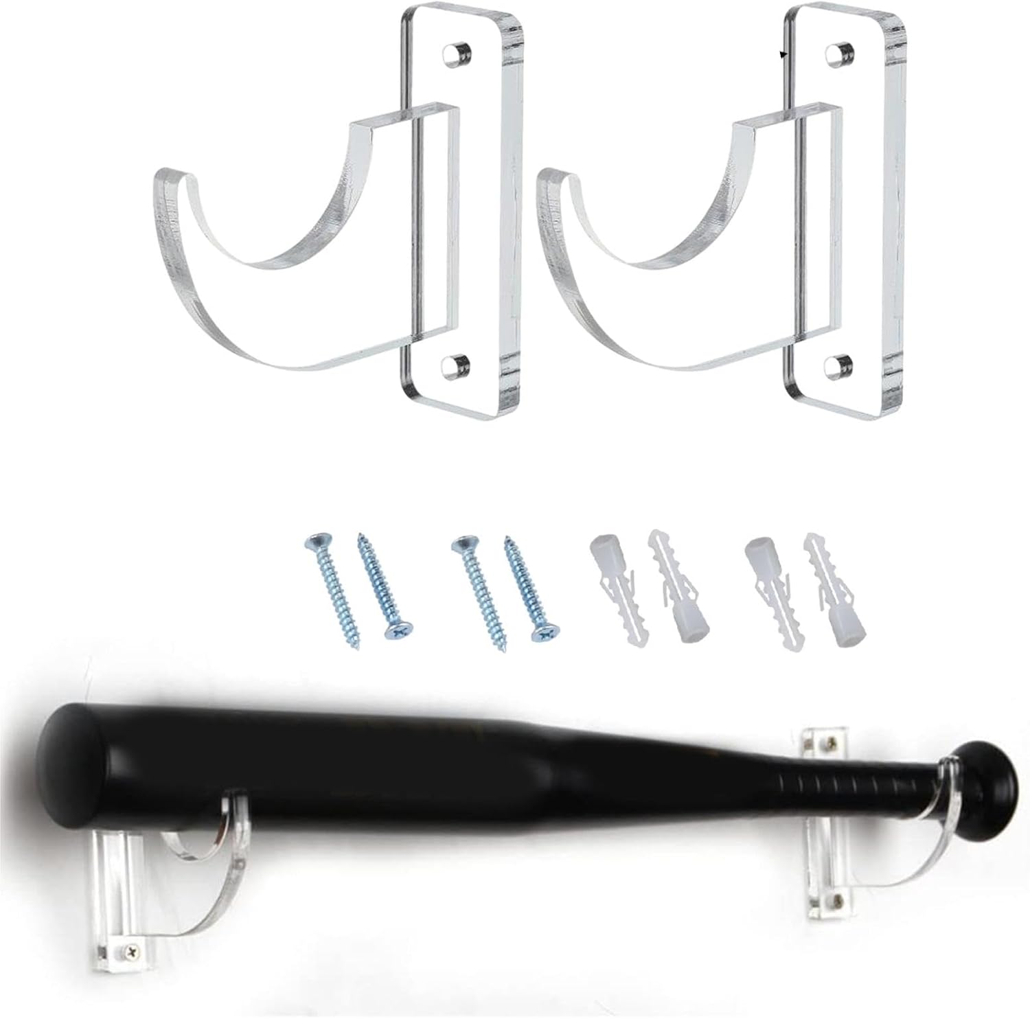 Samurai Sword Hanger, Sword Rack, Acrylic Decorative Sword Display Holder, Sword Hook Wall Mount for Saber Tanto Cosplay