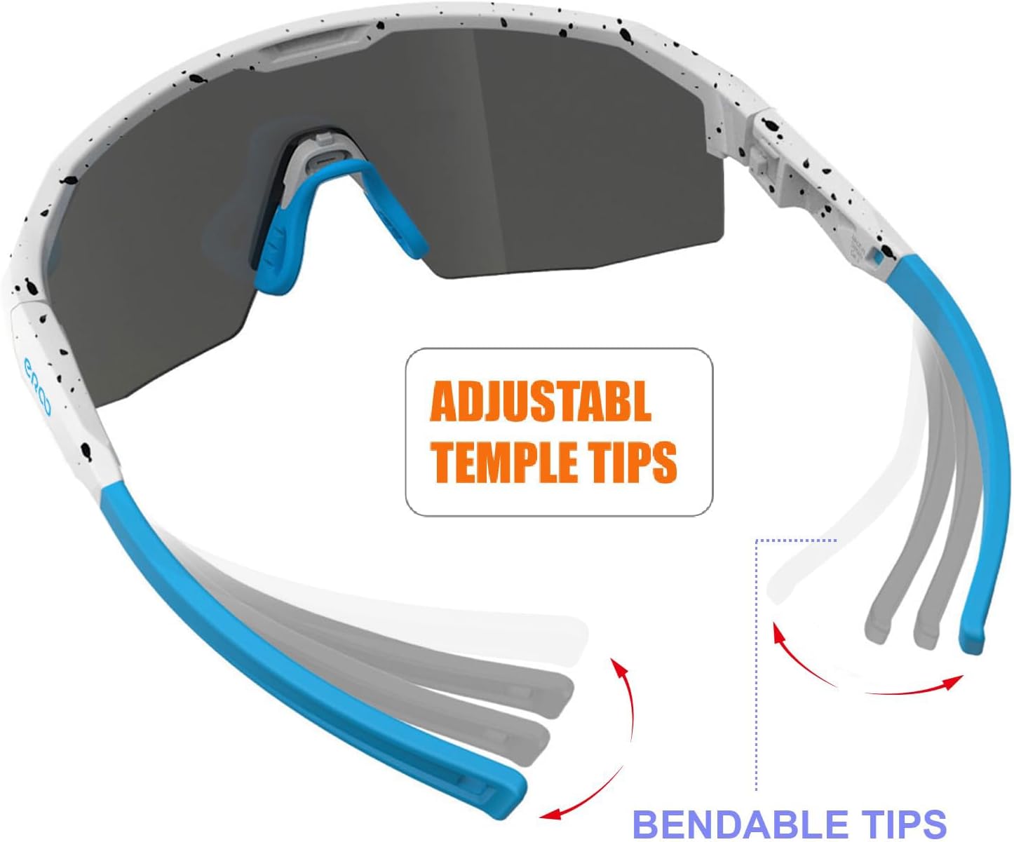 EAZYRUN Activa tu vida! Pequeños lentes de sol polarizados de béisbol para jóvenes, correr, ciclismo, deportes al aire libre.