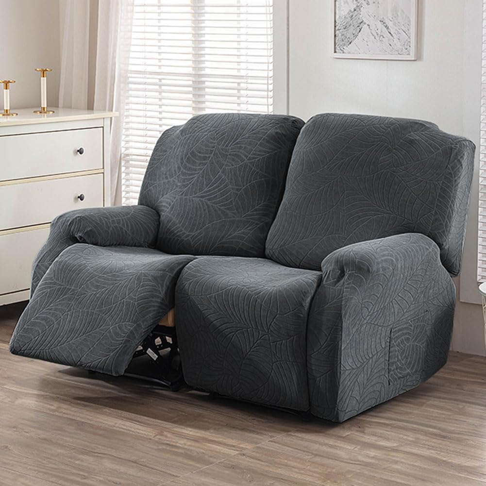 vctops Repelente al agua, 6 piezas, funda de sofá reclinable para sofá biplaza reclinable, tela jacquard elástica, suave, protector de muebles