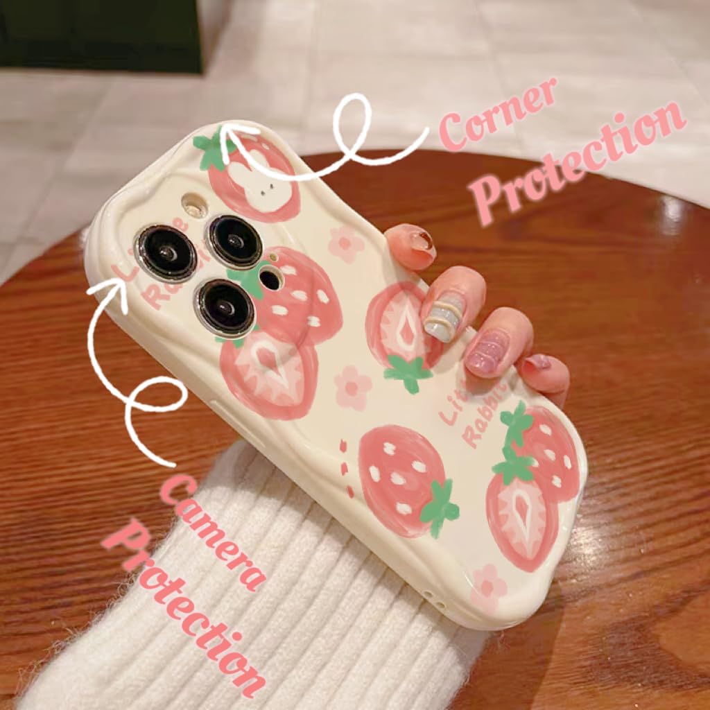 Funda de teléfono para iPhone 7 Plus8 Plus, con forma de onda rizada, borde ondulado, funda Kawaii para niñas, mujeres jóvenes y niñas, diseño de