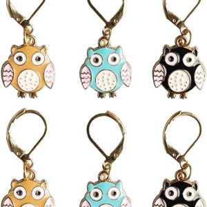 6 marcadores de punto de bloqueo extraíbles de ganchillo para tejer y tejer a ganchillo coloridos búho metal encantos para tejer regalos de 6 marcadores de punto de bloqueo extraíbles de ganchillo para tejer y tejer a ganchillo coloridos búho metal encantos para tejer regalos de