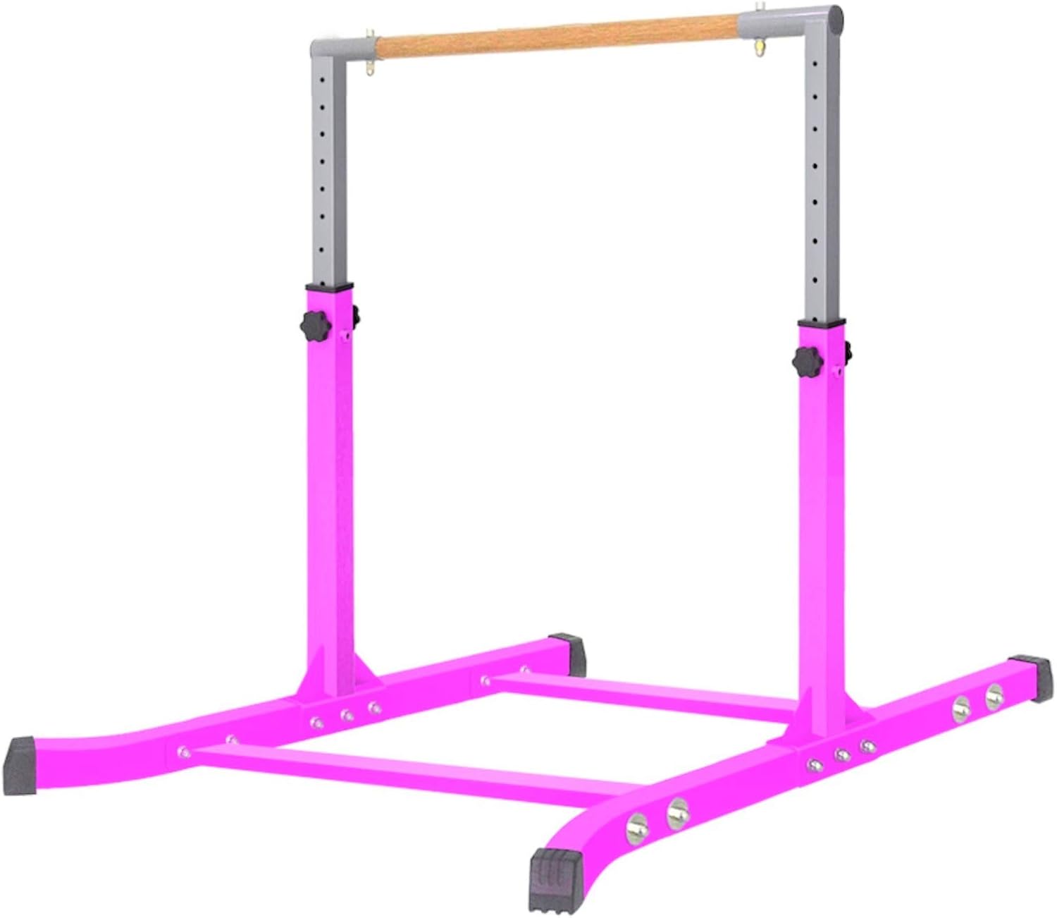 Gimnasia de 5 pies, atlética, barra horizontal, ajustable, Kip Bars, rosa, gimnasia, con guantes gratis, barra de gimnasia, para niños, hogar,
