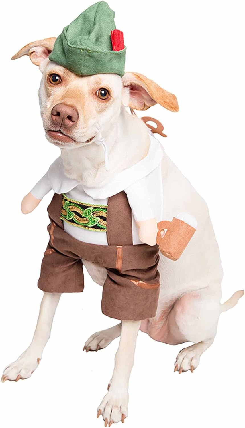 Pet Krewe – Disfraz de perro y gato alemán Oktoberfest, disfraz de perro de Halloween Barktoberfest, perfecto para Halloween, Navidad, fiestas,