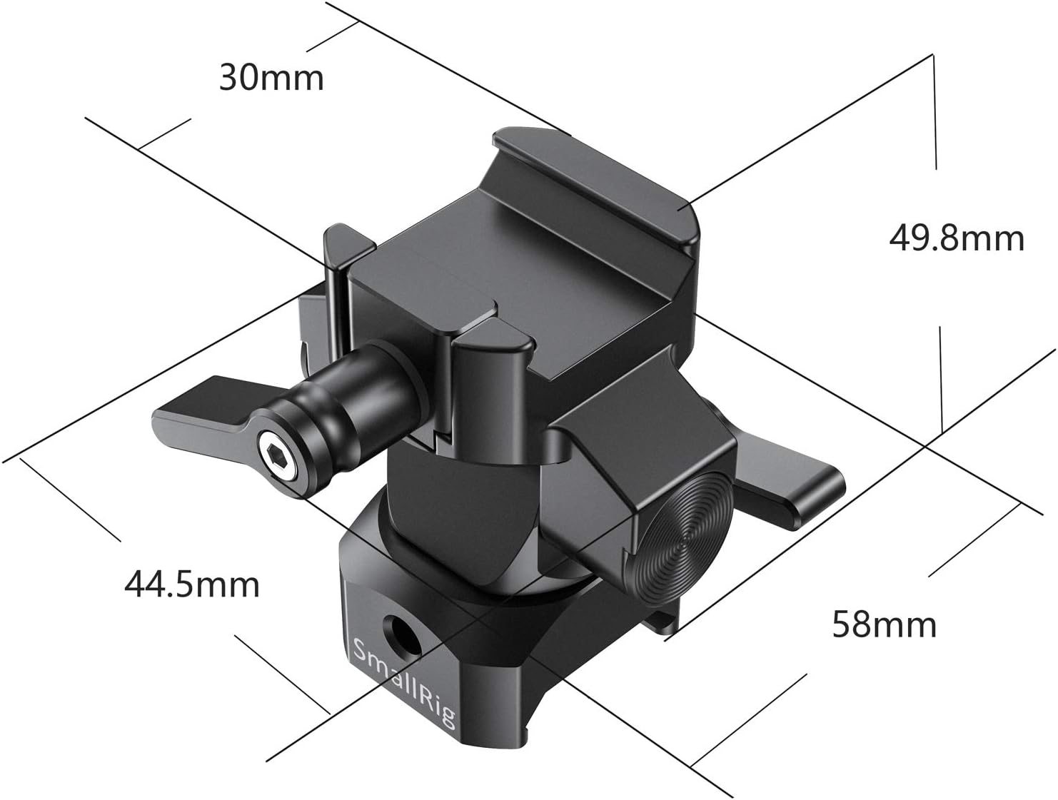 SmallRig Soporte de monitor giratorio e inclinable con abrazadera NATO ambos lados BSE2385