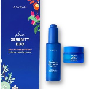 Aavrani Skin Serenity Duo – Exfoliante activador de brillo, máscara de arcilla de cúrcuma sin manchas de 0.5 onzas, suero restaurador de equilibrio Aavrani Skin Serenity Duo – Exfoliante activador de brillo, máscara de arcilla de cúrcuma sin manchas de 0.5 onzas, suero restaurador de equilibrio
