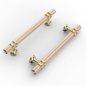 Paquete de 10 tiradores de gabinete dorados de 5 pulgadas (5.039 in) moleteados para gabinetes de cocina, tiradores de cajón, accesorios de armario Paquete de 10 tiradores de gabinete dorados de 5 pulgadas (5.039 in) moleteados para gabinetes de cocina, tiradores de cajón, accesorios de armario