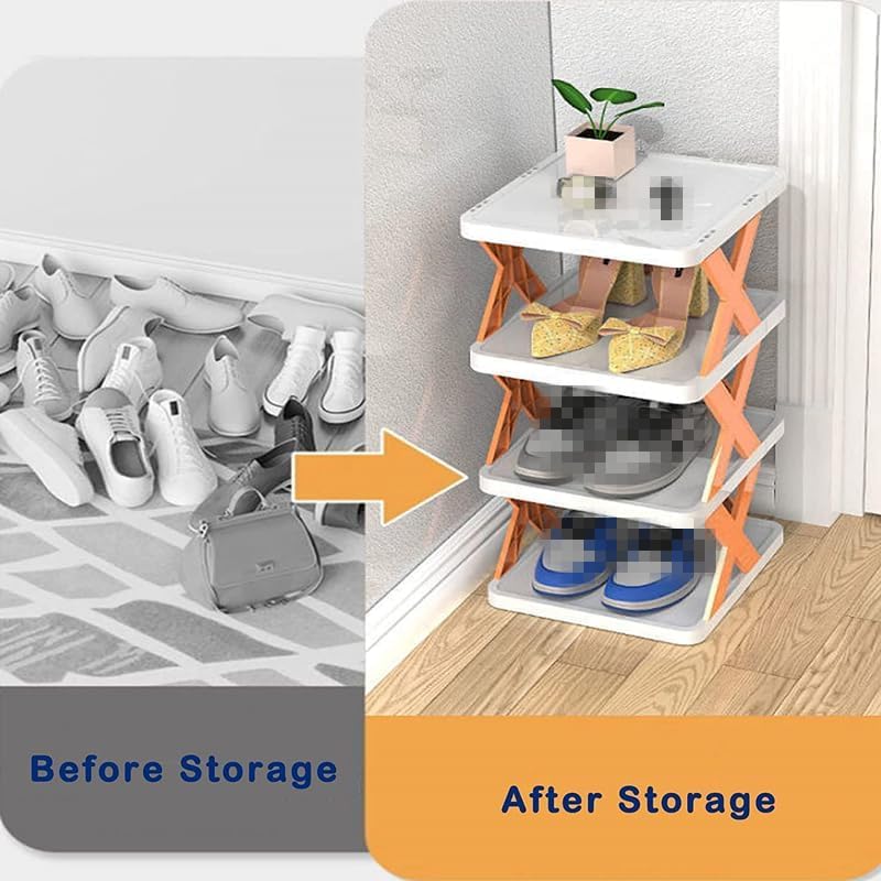 Organizador de zapatos de varias capas, pequeño soporte vertical creativo para zapatos, estante de almacenamiento estrecho para zapatos, ahorro de