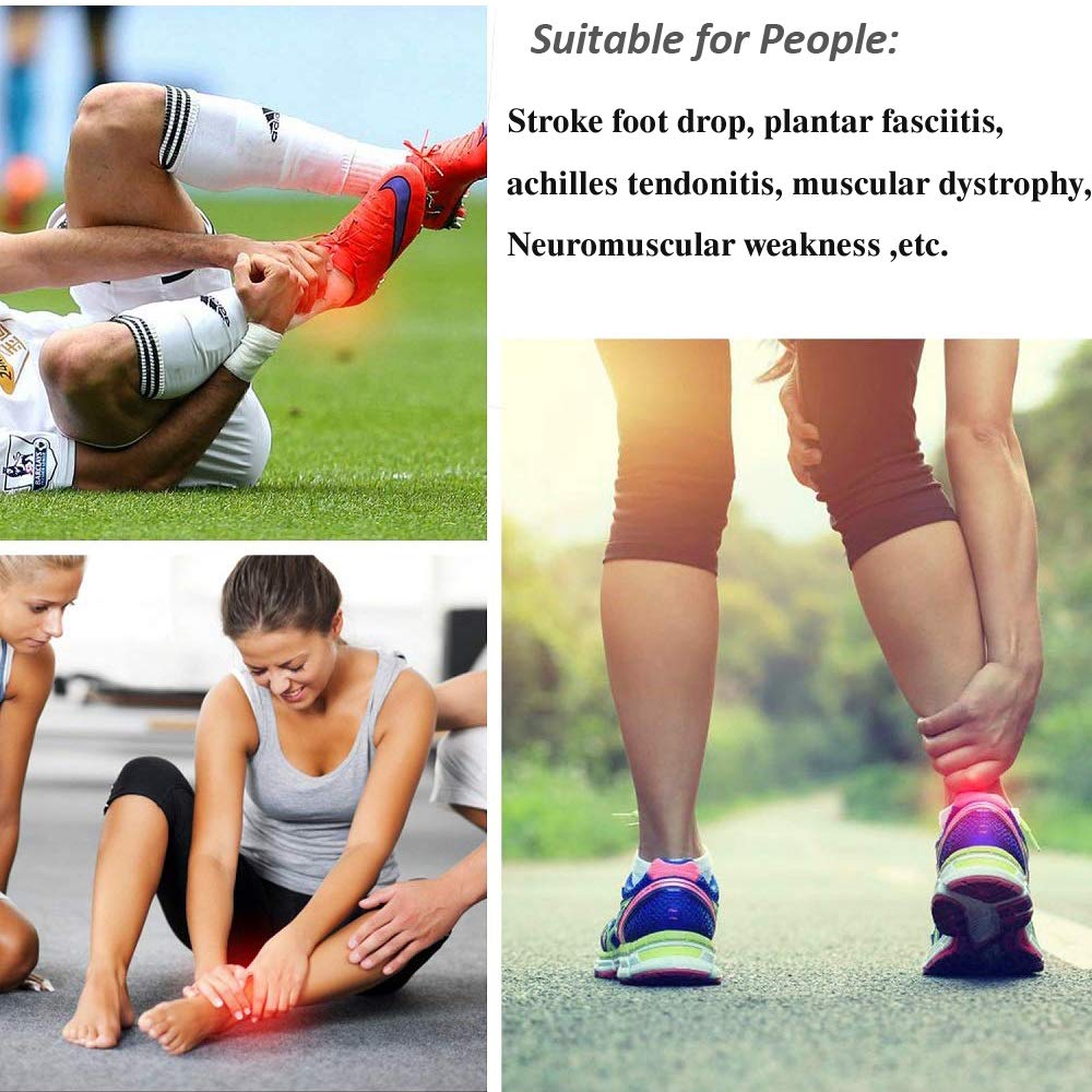 Soft AFO – Soporte para pie unisex para adultos, mejora la marcha al caminar, soporte de tobillo para ortesis de pie, alivio del dolor para tendón