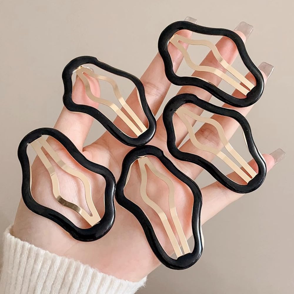 5 pinzas para el cabello a presión, antideslizantes, accesorios para el cabello para mujeres, clip hueco en forma de nube, pinzas para el cabello