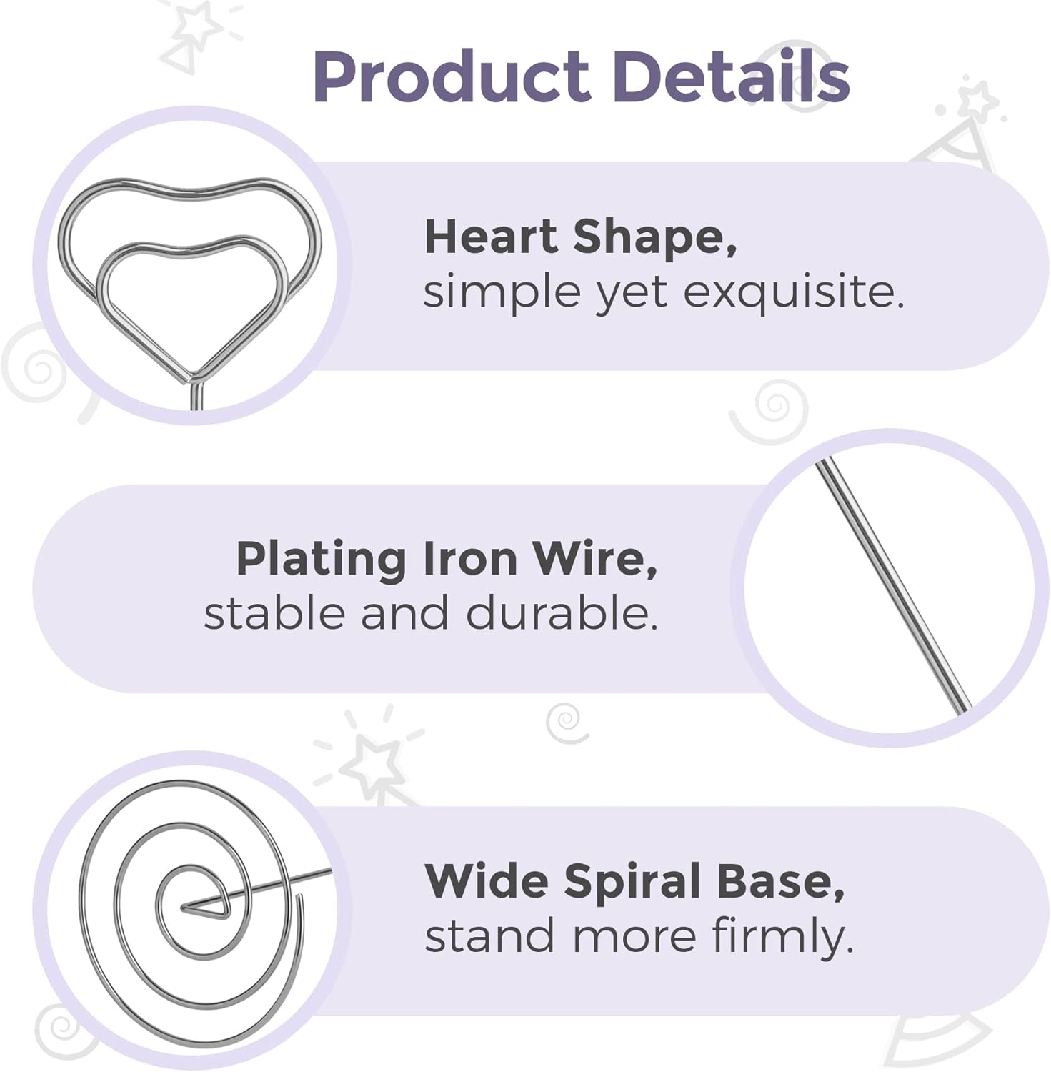 HomWanna Soportes para números de mesa, 10 unidades, 8.75 pulgadas, en forma de corazón, soportes altos para números de mesa para bodas, fiestas,