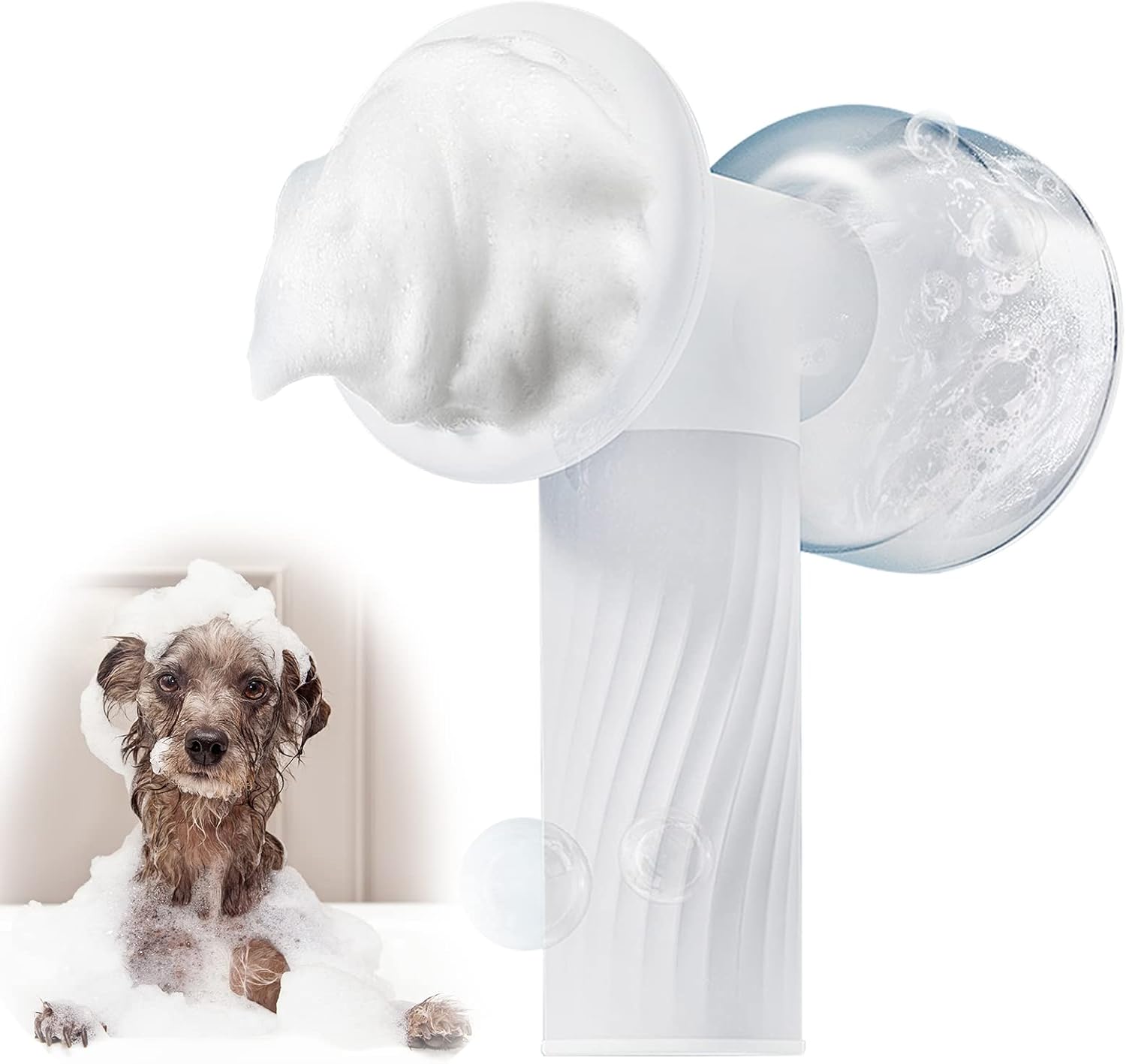 Cepillo de baño para perros, cepillo de champú para perros, dispensador de masaje, cepillo de ducha inalámbrico para mascotas, perros, gatos,