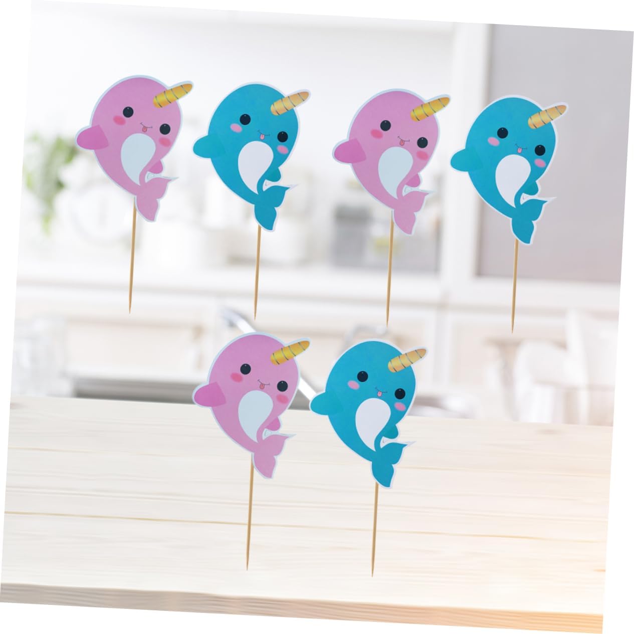 Alasum 18 Pcs Sea Cake Decoration Nautical Cupcake Picks Ocean Theme Birthday Party Decoration Beach Cupcake Topper Whale Decor Whale Cake