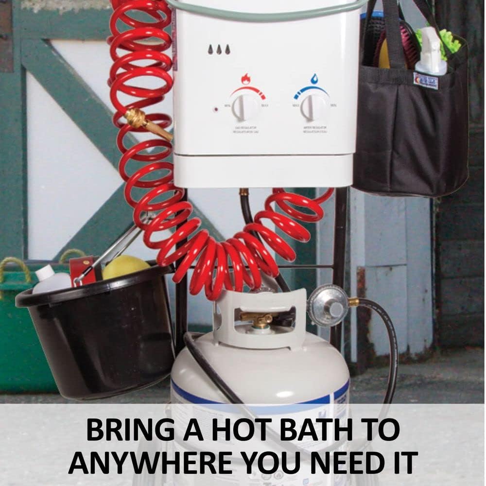 Original Portable Equine Washing System  Ultimate Comfort with Instant Warm Water  Comfortable, Stress-Free Horse